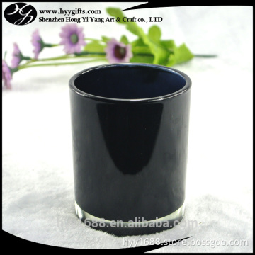 small black interior glass votive candle holder